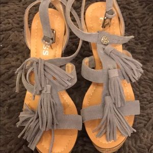 Guess grey wedges